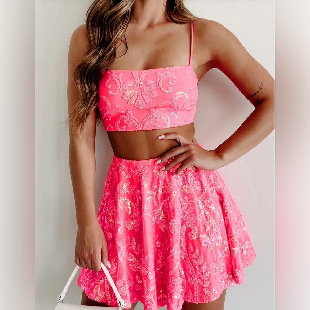 NWOT NanaMacs pink sequin set